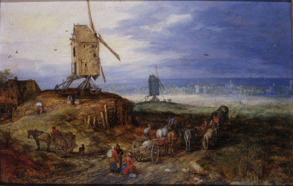 Landscape with windmills, 1607 - Jan Brueghel the Older